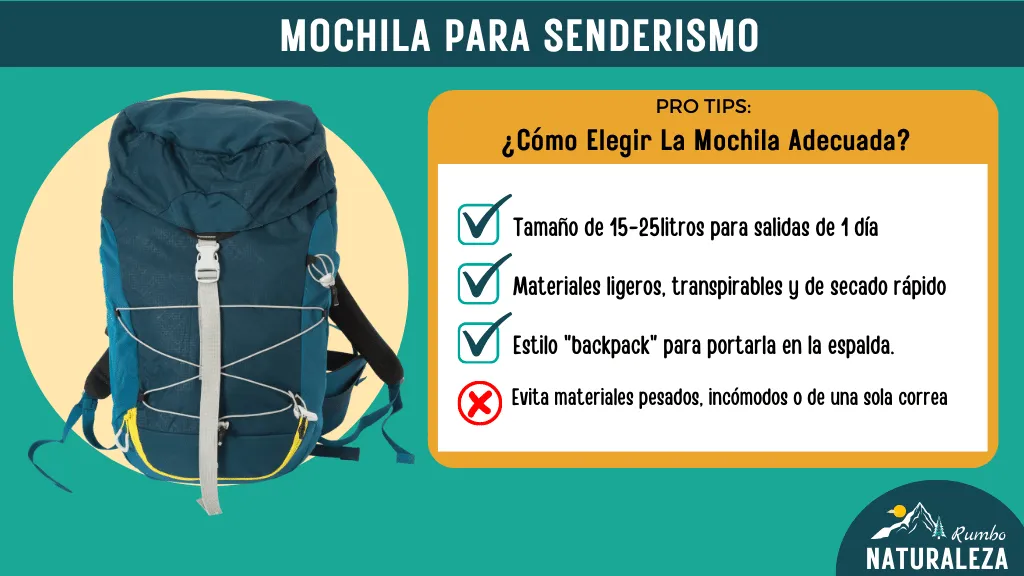 equipamiento - mochila para senderismo