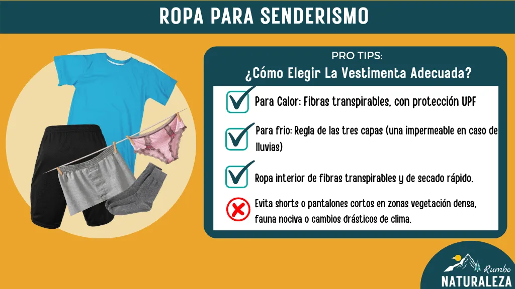 equipamiento - ropa para senderismo