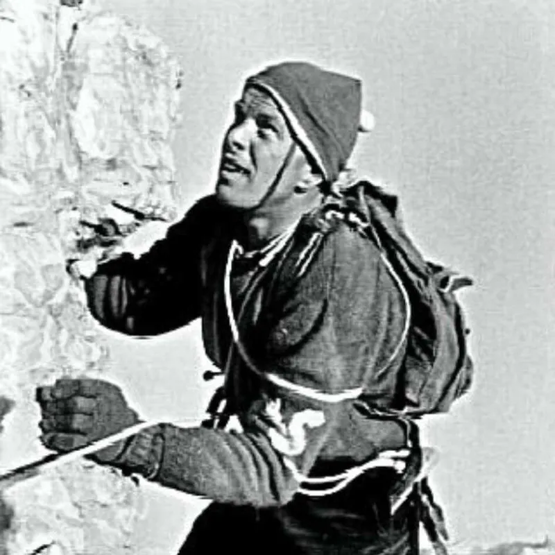 Imagen del montañista Lino Lacedelli