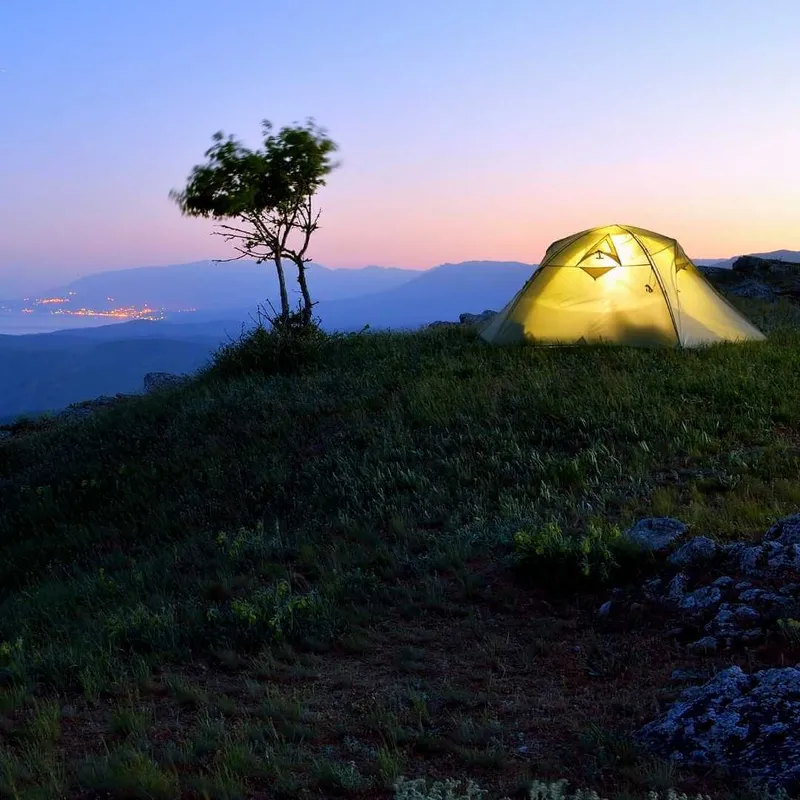 zona de acampar aislada