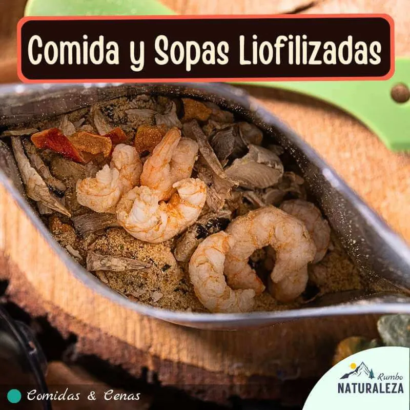 comidas y alimentos liofilizados para acampar o hacer backapacking