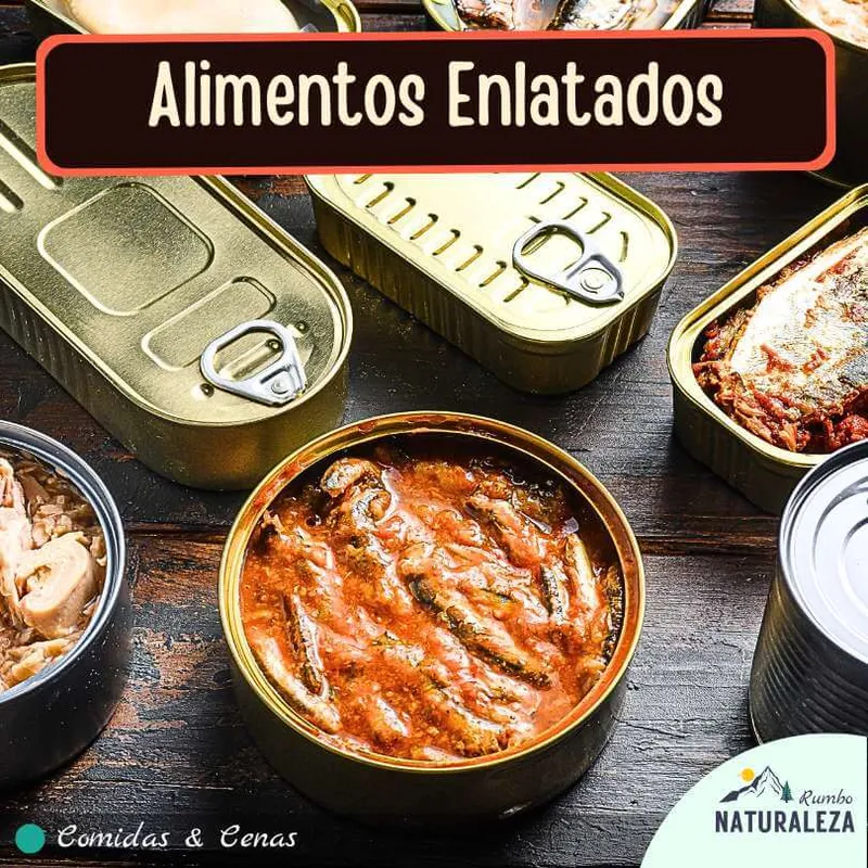comida enlatada para acampar