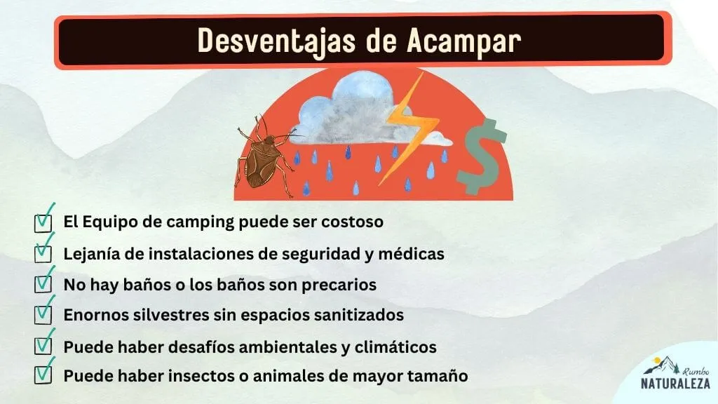 desventajas del campismo - retos que encontrarás al acampar