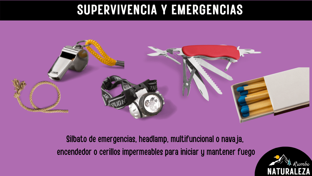 equipamiento - kit de supervivencia y emergencias